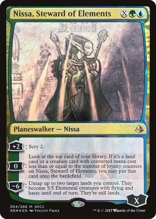 Nissa, Steward of Elements (SDCC 2017 Exclusive) (MEDIA-204) - San Diego Comic-Con 2017 Foil
