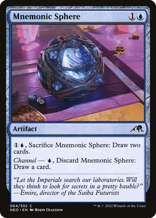 Mnemonic Sphere (NEO-064) - Kamigawa: Neon Dynasty