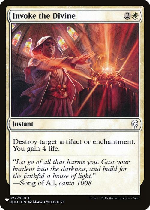 Invoke the Divine (LIST-DOM-22) - The List