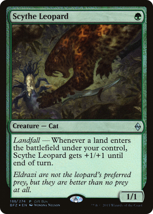 Scythe Leopard (GBP-188) - Battle for Zendikar Promos Foil