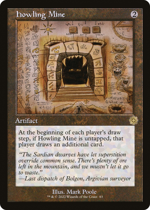 Howling Mine (Schematic) (BRR-083) - The Brothers' War Retro Artifacts Foil