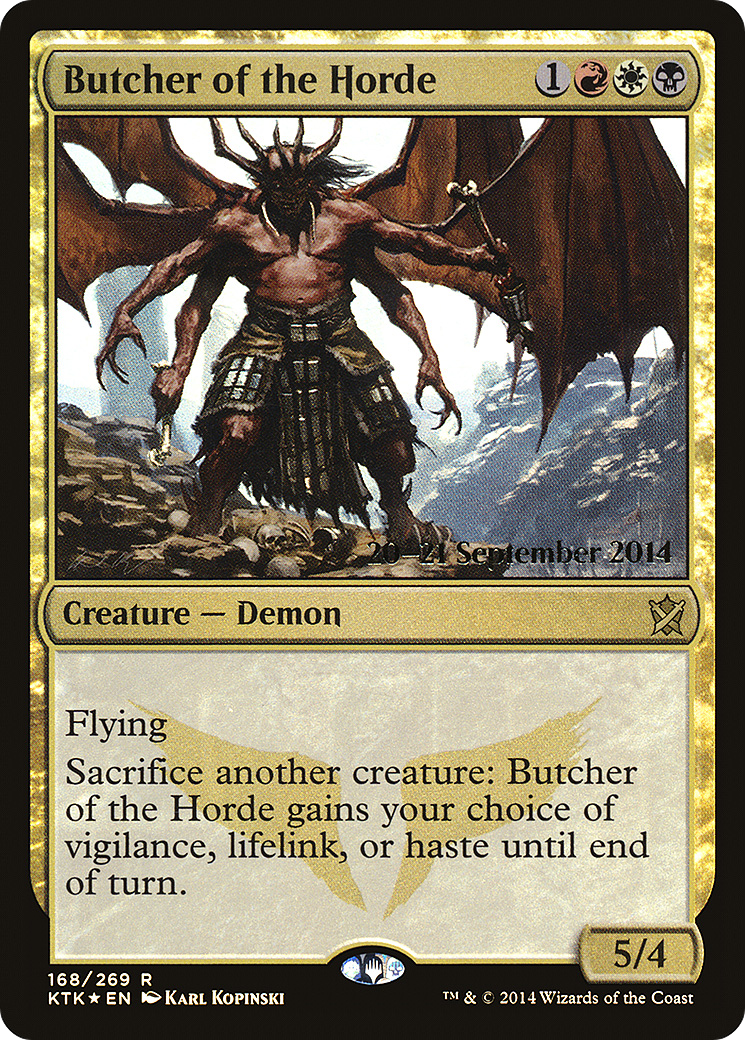 Butcher of the Horde (PRE-168S) - Khans of Tarkir Promos Foil