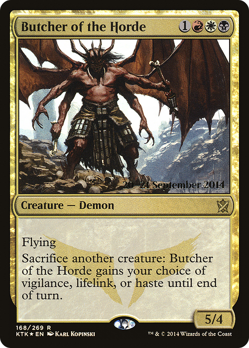Butcher of the Horde (PRE-168S) - Khans of Tarkir Promos Foil