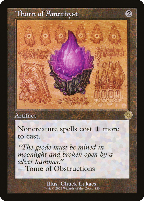 Thorn of Amethyst (Schematic) (BRR-123) - The Brothers' War Retro Artifacts Foil