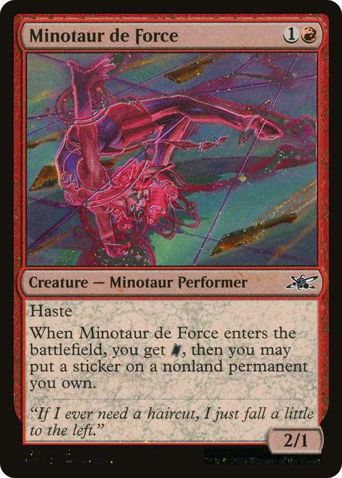 Minotaur de Force (Galaxy Foil) (UNF-400) - Unfinity Foil