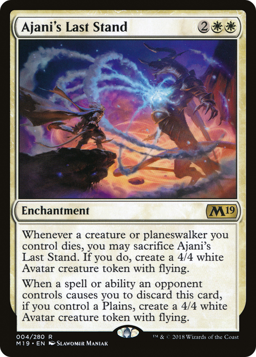 Ajani's Last Stand (M19-004) - Core Set 2019 Foil