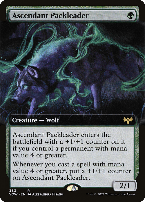 Ascendant Packleader (VOW-383) - Innistrad: Crimson Vow: (Extended Art) Foil