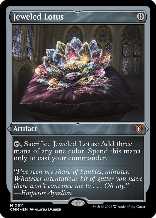 Jeweled Lotus (Foil Etched) (CMM-611) - Commander Masters Foil
