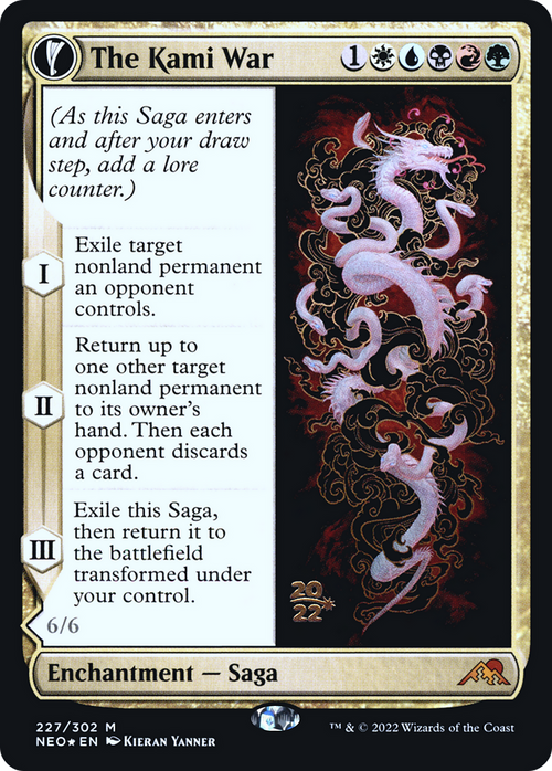 The Kami War (PRE-227) - Kamigawa: Neon Dynasty Promos: (fandfc, enchantment) Foil