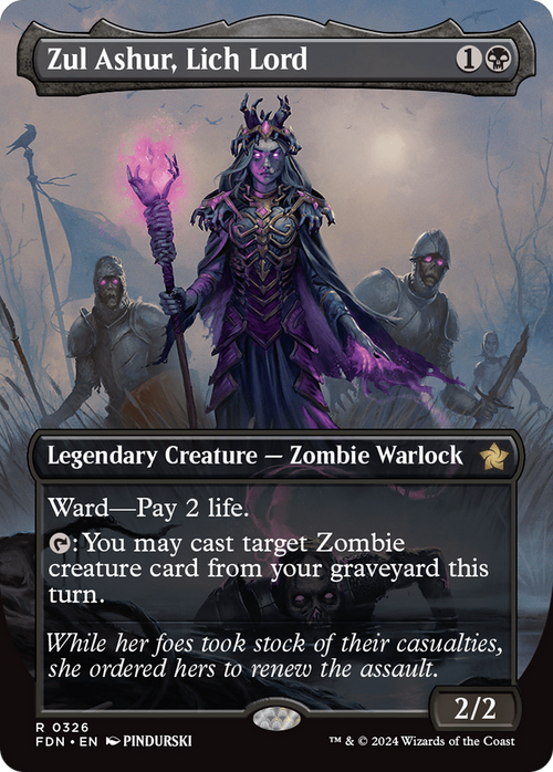 Zul Ashur, Lich Lord (Borderless) (FDN-326) - Foundations