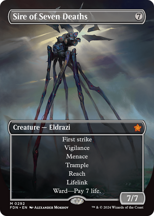 Sire of Seven Deaths (Borderless) (FDN-292) - Foundations Foil