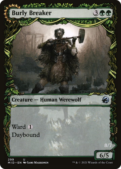 Burly Breaker (Showcase) (MID-299) - Innistrad: Midnight Hunt: (Showcase, Double Faced Transform) Foil