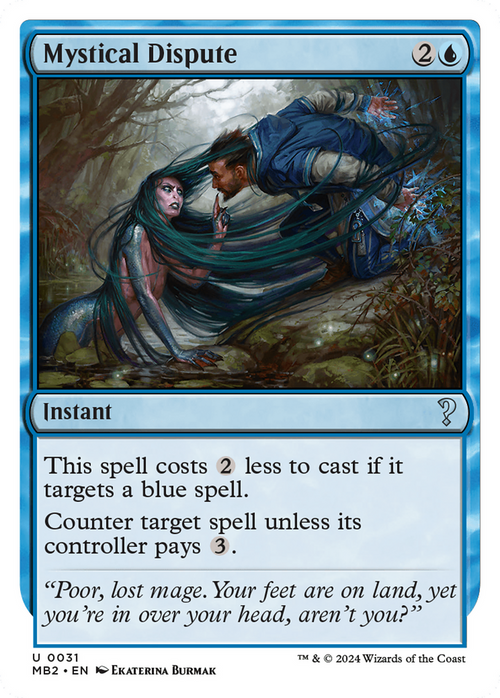 Mystical Dispute (White Border) (MB2-031) - Mystery Booster 2