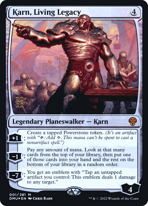 Karn, Living Legacy (PRE-001) - Dominaria United Promos Foil