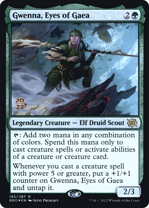 Gwenna, Eyes of Gaea (PRE-185) - The Brothers' War Promos Foil
