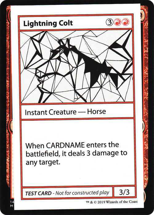 Lightning Colt (No PW Symbol) (CMB1-057) - Mystery Booster Playtest Cards 2021