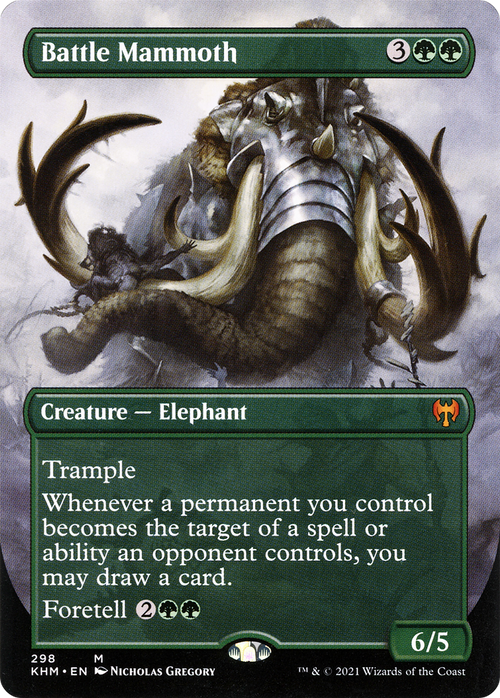 Battle Mammoth (Borderless) (KHM-298) - Kaldheim (Borderless)