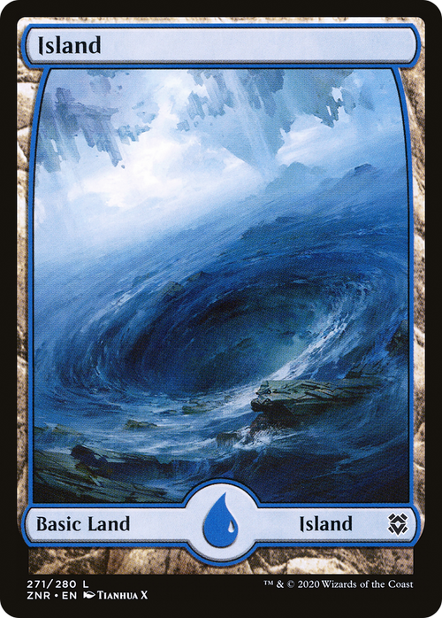 Island (271) - Full Art (ZNR-271) - Zendikar Rising: (Full Art) Foil