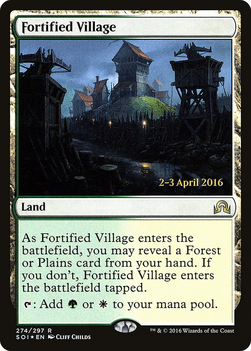 Fortified Village (PRE-274S) - Shadows over Innistrad Promos Foil