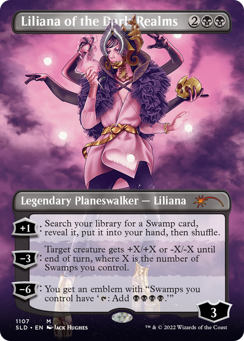 Liliana of the Dark Realms (Borderless) (SLD-1107) - Secret Lair Drop Foil