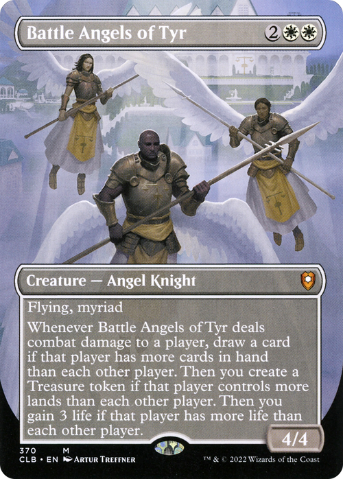 Battle Angels of Tyr (Borderless) (CLB-370) - Commander Legends: Battle for Baldur's Gate