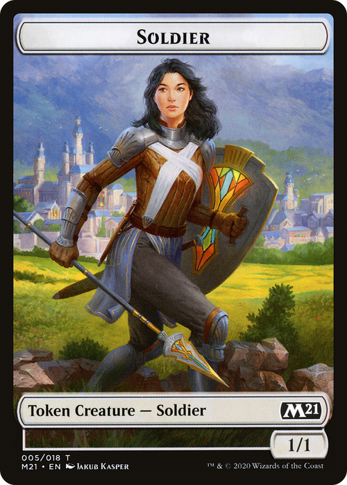 Soldier Token (M21-005) - Core Set 2021 Tokens Foil