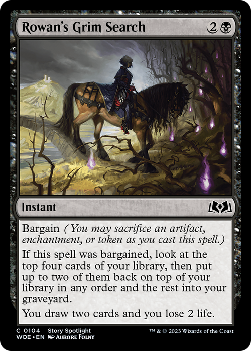 Rowan's Grim Search (WOE-104) - Wilds of Eldraine