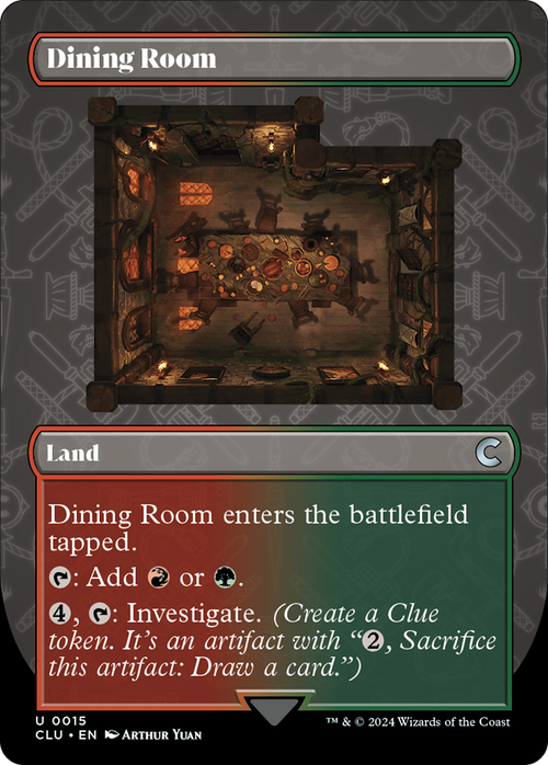 Dining Room (Borderless) (CLU-015) - Ravnica: Clue Edition