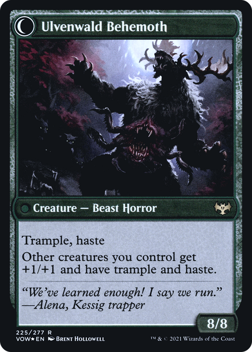 Ulvenwald Oddity (PRE-225) - Innistrad: Crimson Vow Promos: (Double Faced Transform) Foil