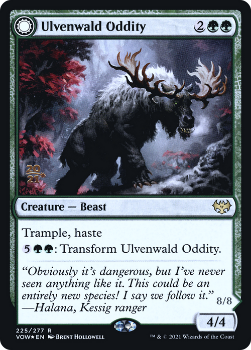 Ulvenwald Oddity (PRE-225) - Innistrad: Crimson Vow Promos: (Double Faced Transform) Foil