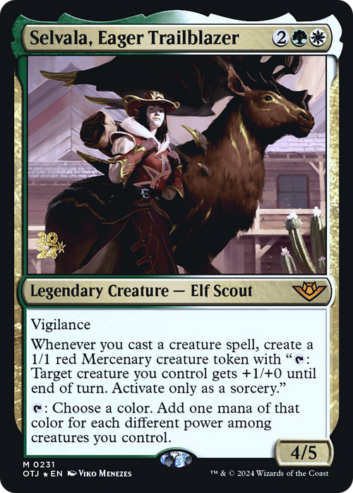 Selvala, Eager Trailblazer (PRE-231) - Outlaws of Thunder Junction Promos Foil