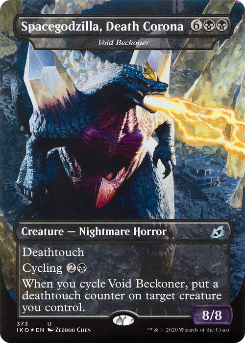 Spacegodzilla, Death Corona - Void Beckoner (IKO-373) - Ikoria: Lair of Behemoths / Spacegodzilla, Death Corona (Borderless) Foil