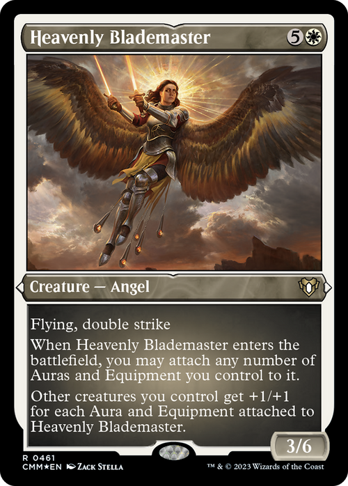 Heavenly Blademaster (Foil Etched) (CMM-461) - Commander Masters Foil