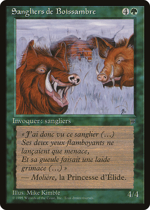 Durkwood Boars (French) - "Sangliers de Boissambre" (REN-) - Renaissance