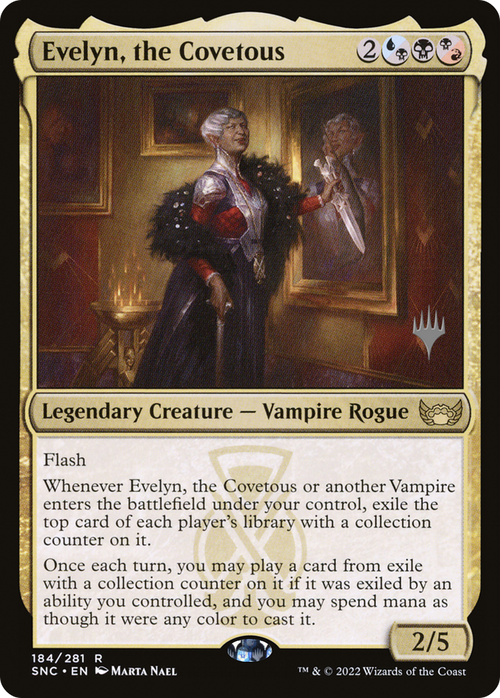 Evelyn, the Covetous (PPSNC-184) - Streets of New Capenna Promos