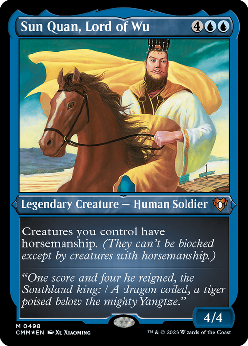Sun Quan, Lord of Wu (Foil Etched) (CMM-498) - Commander Masters Foil