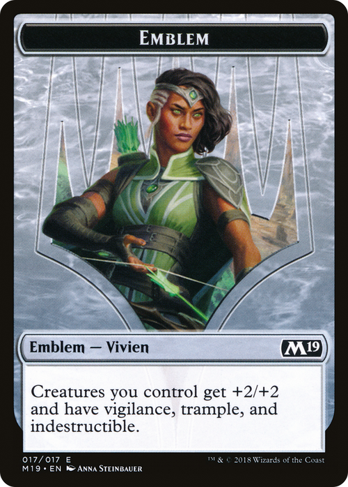 Emblem - Vivien Reid (M19-017) - Core Set 2019 Tokens