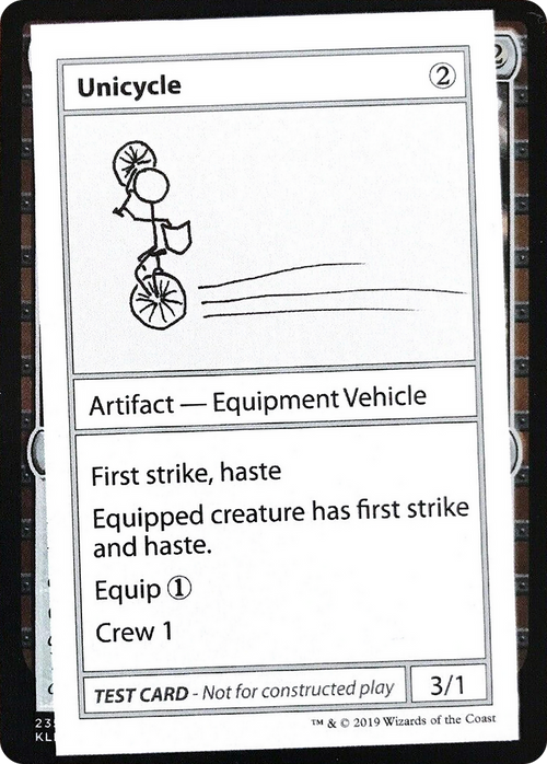 Unicycle (No PW Symbol) (CMB1-110) - Mystery Booster Playtest Cards 2021