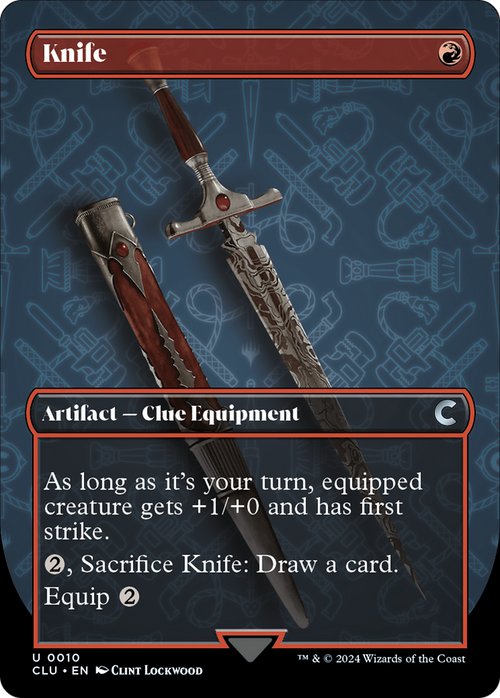 Knife (Borderless) (CLU-010) - Ravnica: Clue Edition