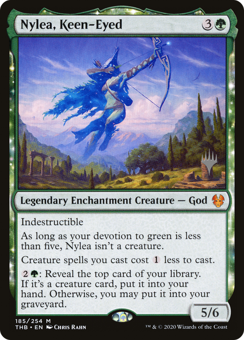 Nylea, Keen-Eyed (PPTHB-185P) - Theros Beyond Death Promos: (enchantment) Foil