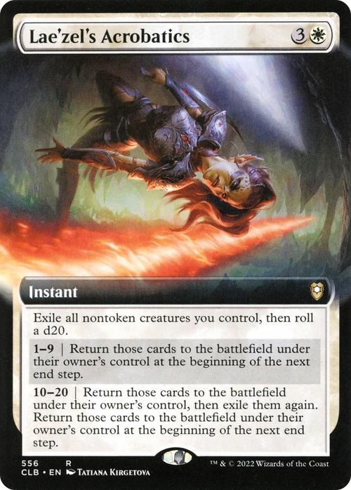 Lae'zel's Acrobatics (Extended Art) (CLB-556) - Commander Legends: Battle for Baldur's Gate: (Extended Art) Foil