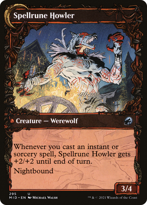 Spellrune Painter (Showcase) (MID-295) - Innistrad: Midnight Hunt: (Showcase, Double Faced Transform) Foil