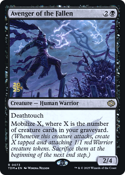 Avenger of the Fallen (PRE-73S) - Prerelease Cards Foil
