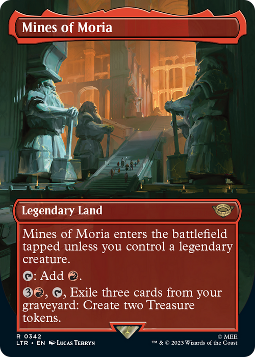 Mines of Moria (Borderless) (LTR-342) - The Lord of the Rings: Tales of Middle-earth Foil