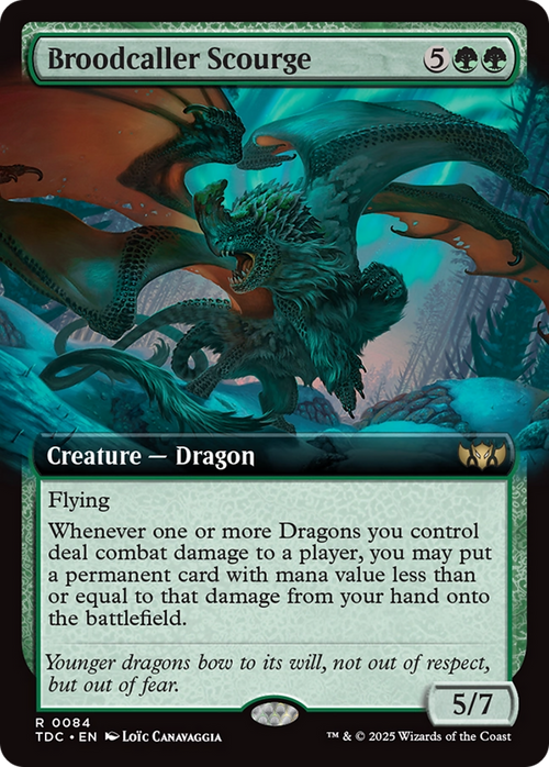 Broodcaller Scourge (TDC-084) - Commander: Tarkir: Dragonstorm: (Extended Art)
