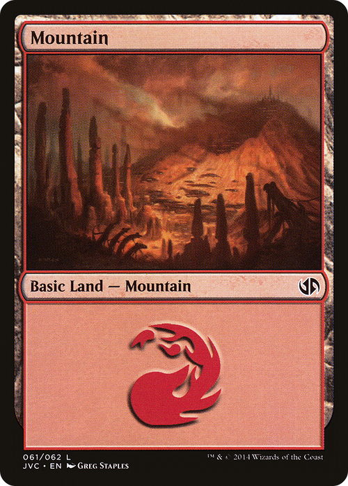 Mountain (61) (Jace vs Chandra) (DD3-061) - Duel Decks Anthology: Jace vs. Chandra