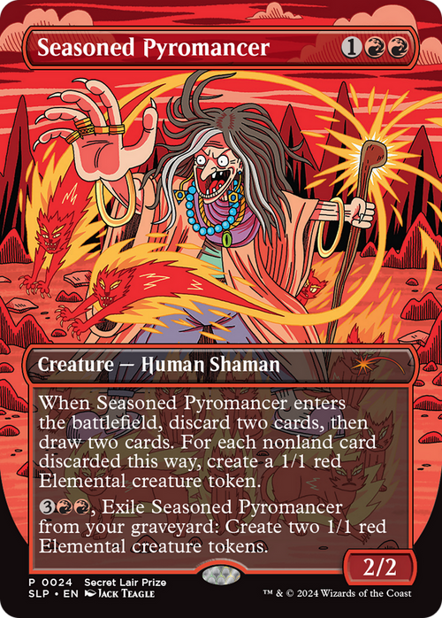 Seasoned Pyromancer (PTP-024) - Secret Lair Showdown (Borderless)
