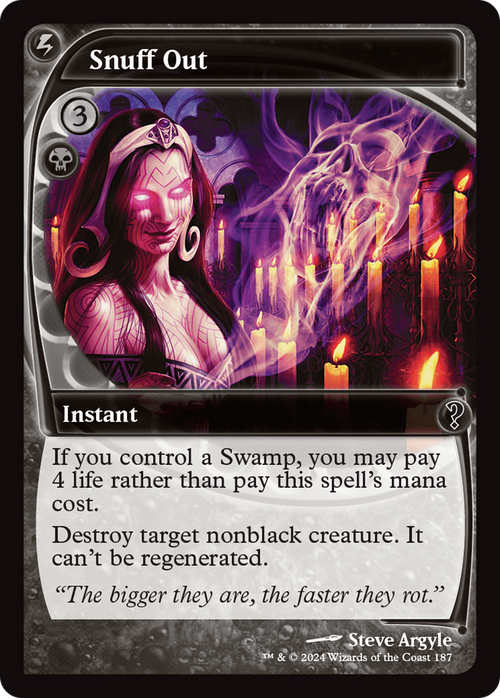 Snuff Out (Future Sight) (MB2-187) - Mystery Booster 2 Foil