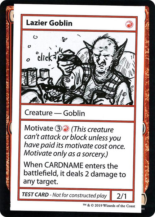 Lazier Goblin (No PW Symbol) (CMB1-056) - Mystery Booster Playtest Cards 2021