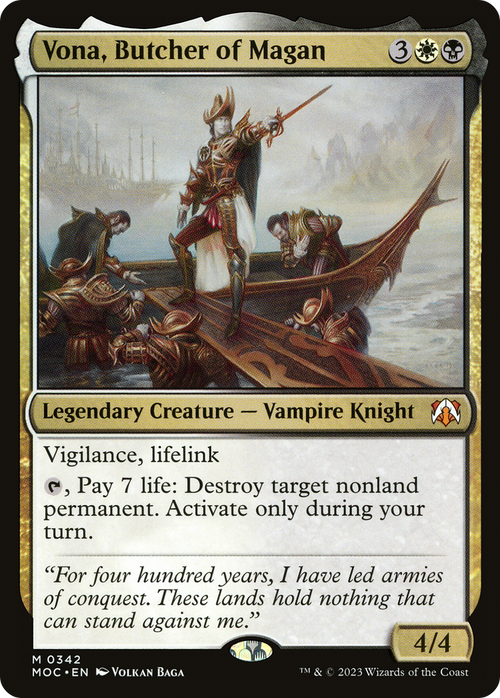 Vona, Butcher of Magan (MOC-342) - March of the Machine Commander